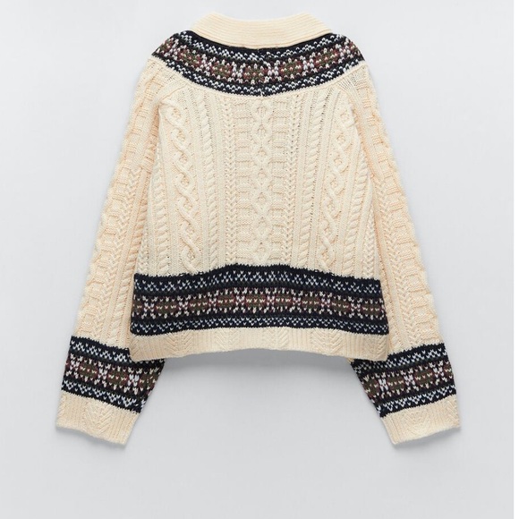 Zara Oversized Jacquard Cardigan - Picture 7 of 11